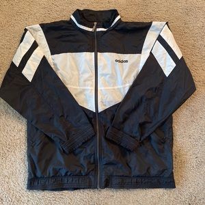Vintage Adidas Men’s Black White Windbreaker